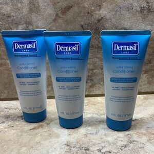 New 3 Pack Dermasil Ultra Gentle Conditioner Sensitive Scalp Hypoallergenic